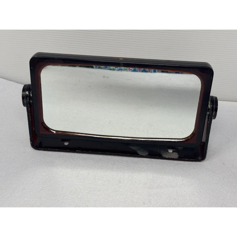 Vtg MCM Brown‎ Lucite Double Sided Vanity Mirror Box Wall Mount 8.5